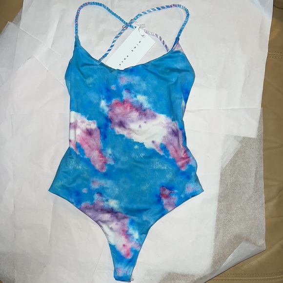 AYRA SWIM One Piece THONG Swimsuit Tie Dye - Picture 1 of 14